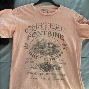 American Eagle Outfitters Chateau Graphic Tee in Light Pink